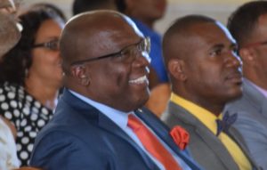 PM Harris and Deputy PM in background