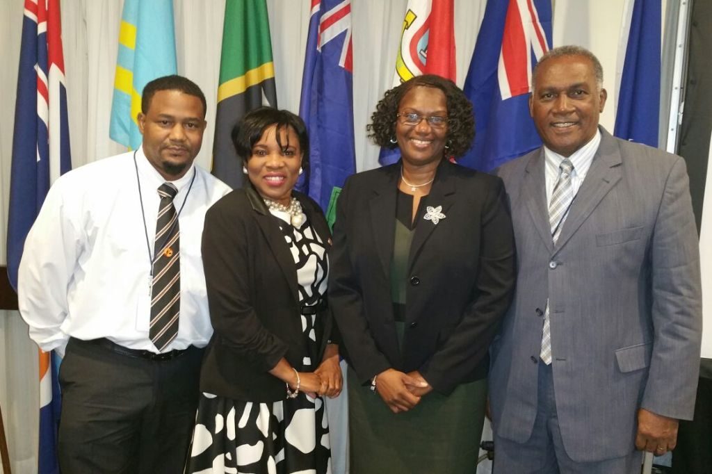  St. Kitts and Nevis Delegation - (Left to right): Gary Liburd, Chief Labour Officer,  Rhonda Nisbett Browne,Senior Legal Counsel, Shernel James, Labour Commissioner and Minister of Labour the Honourable Vance Amory. 