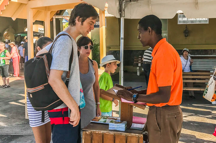 Once the visitor has made up their mind on where they want to go, officers of the St. Kitts Tourism Authority dispatch them to taxi and tour operators.