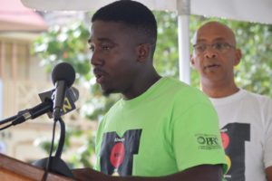 Kadeem Carty delivers powerful message at Anti-Crime Youth Rally