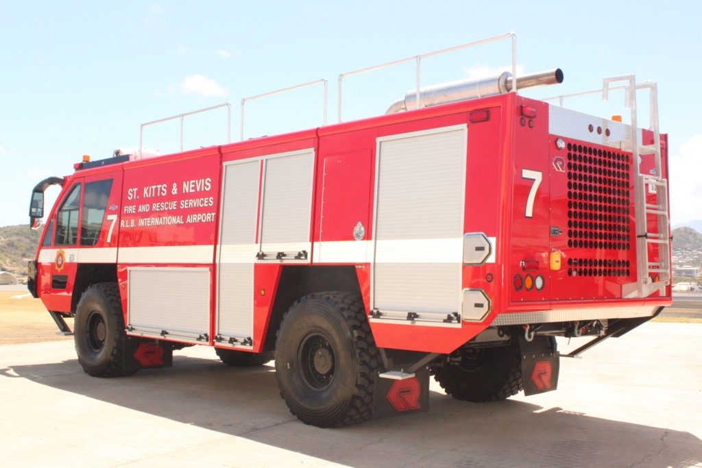 NEW FIRE TRUCK COMMISSIONED FOR R.L.B. INTERNATIONAL AIRPORT IN ST. KITTS