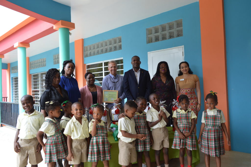VICTORIA ROAD PRESCHOOL RECEIVES FIRE SAFETY EQUIPMENT FROM CHRISTOPHE HARBOUR FOUNDATION
