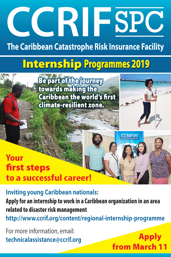 DEADLINE APPROACHING: CCRIF Scholarships and Internships 2019