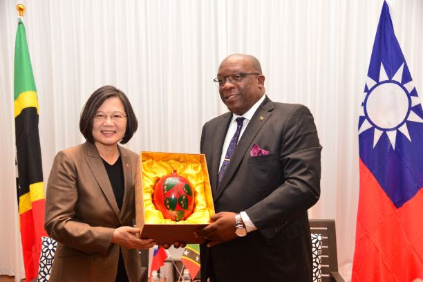 PRESIDENT TSAI LAUDS THE LEADERSHIP OF PM HARRIS IN STRENGTHENING THE RELATIONS BETWEEN TAIWAN AND ST. KITTS-NEVIS