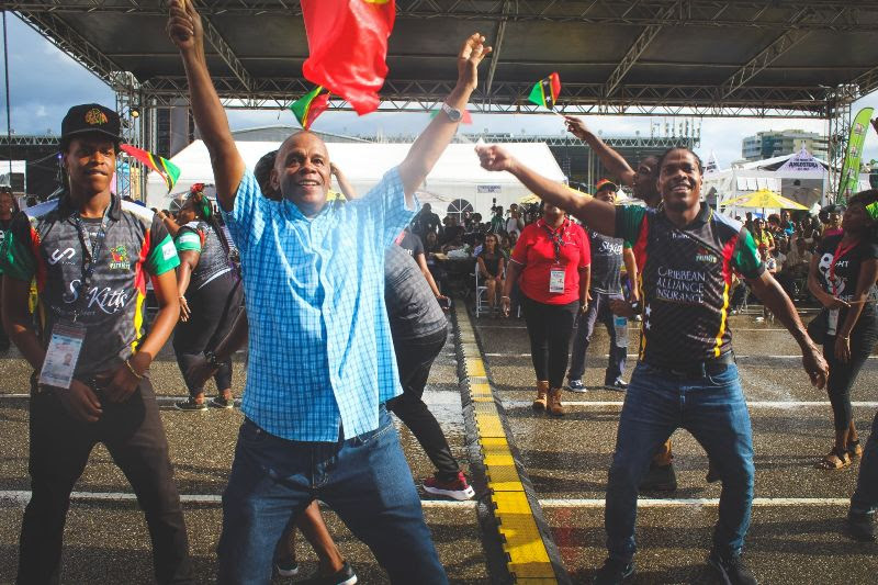 The St. Kitts and Nevis entertainers “mash up de place” at Carifesta 14