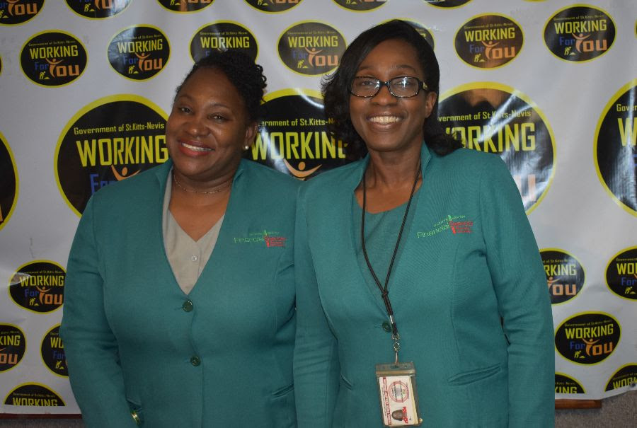 (L-R)Renee Gumbs, Registrar of Companies and Registrar of the Non-Government Organization and Financial Inspector, Shirmel Harris-Edwards