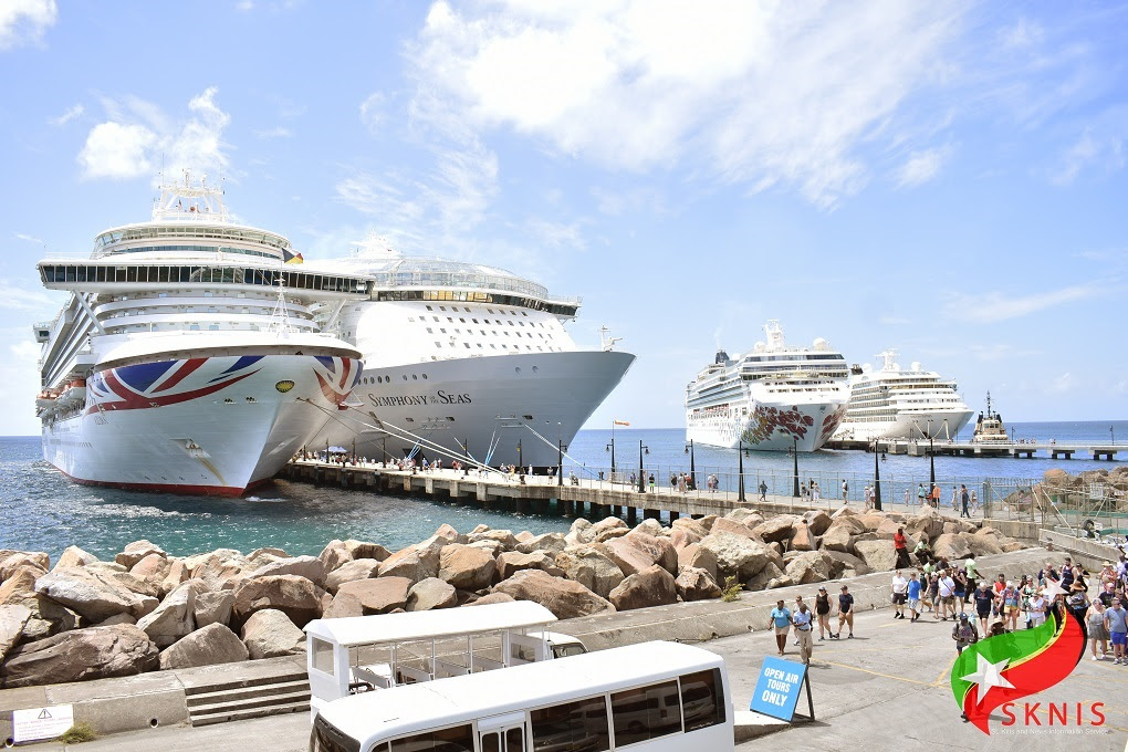 TOURISM CONTINUES TO SHINE IN ST. KITTS AND NEVIS WITH THE ARRIVAL OF FIVE CRUISE SHIPS IN ONE DAY