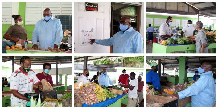 VENDORS ADJUSTING SMOOTHLY AT THE BASSETERRE PUBLIC MARKET WITH ENHANCED SAFETY PROTOCOLS