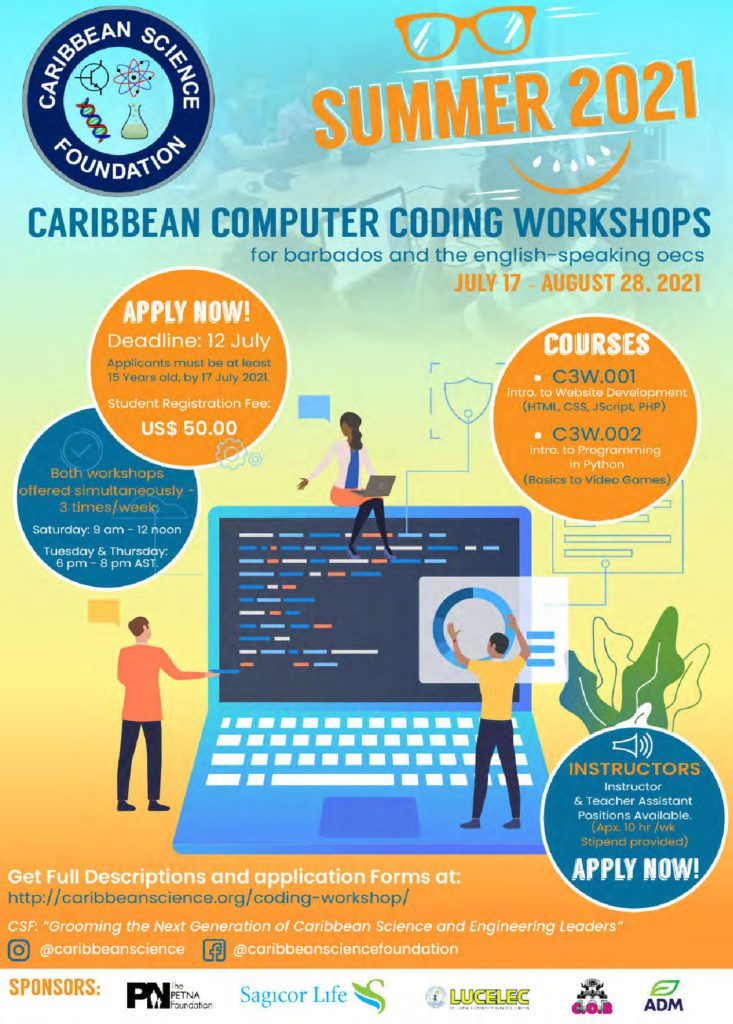Caribbean Computer Coding Workshop Ad