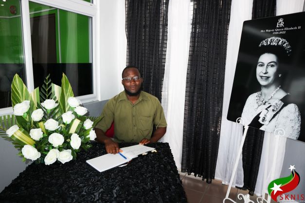 SCORES OF CITIZENS AND RESIDENTS OF ST. KITTS AND NEVIS SIGN BOOK OF CONDOLENCE FOR HER LATE MAJESTY QUEEN ELIZABETH II