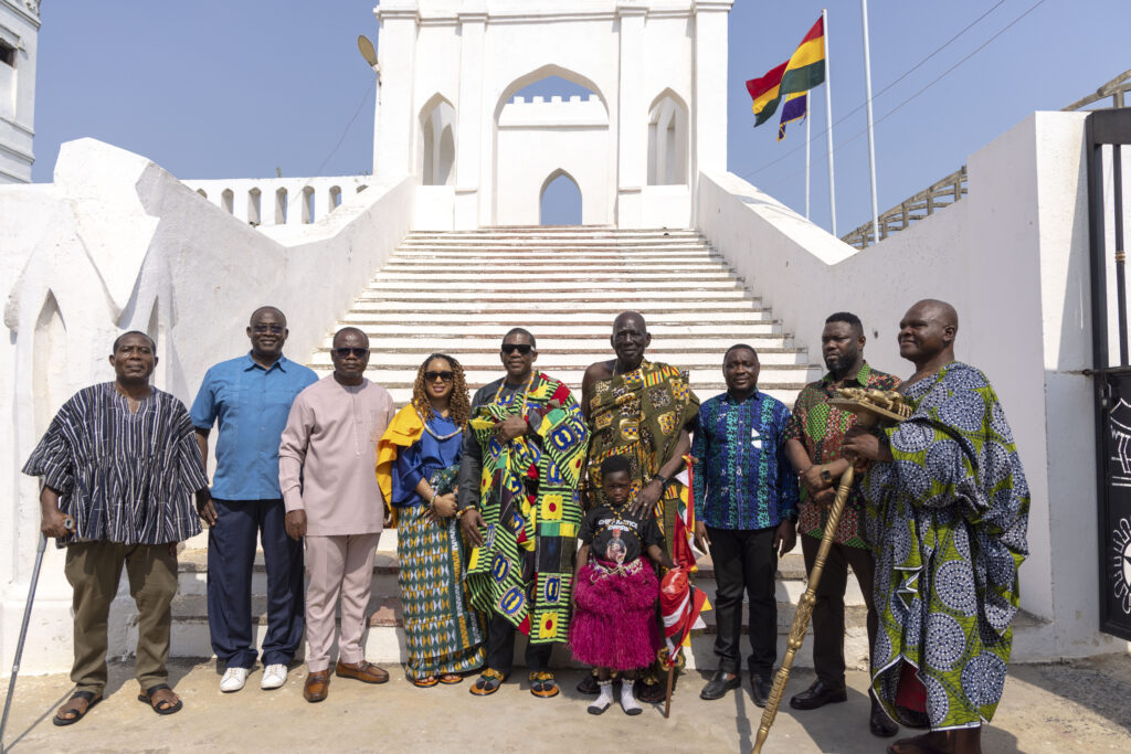 PRIME MINISTER DREW PAYS COURTESY CALL ON OGUAA OMANHENE DURING VISIT TO CAPE COAST